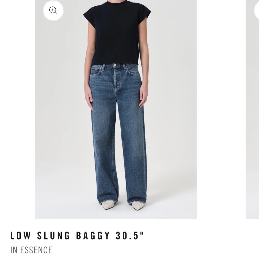 Agolde low slung baggy jeans in Essence